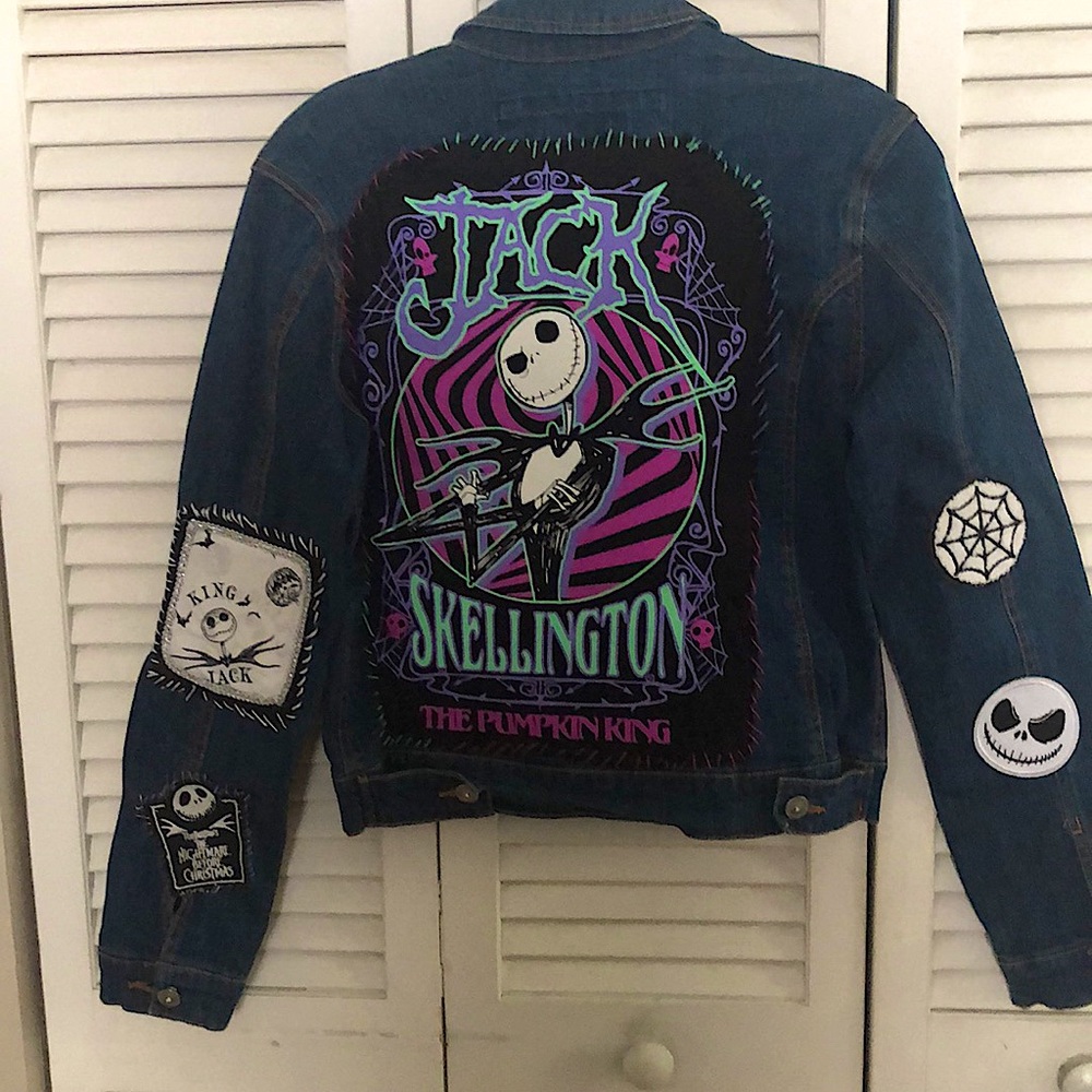 Jack Skellington The Pumpkin King denim jacket.